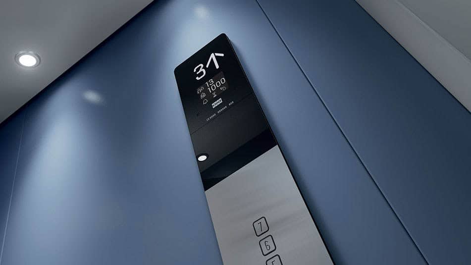 KONE KSS280 signalization solutions combine clear and simple features, good visibility, and easy accessibility with a sophisticated design.